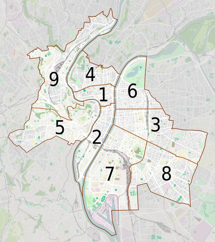 зураг Лион arrondissements