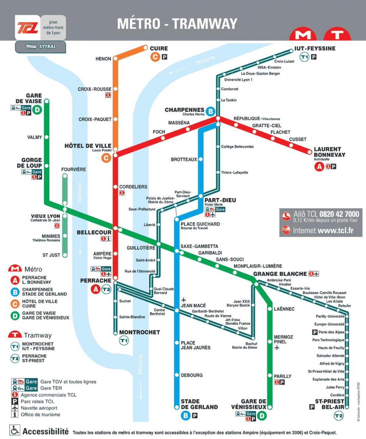 Лион метроны газрын зураг 2016